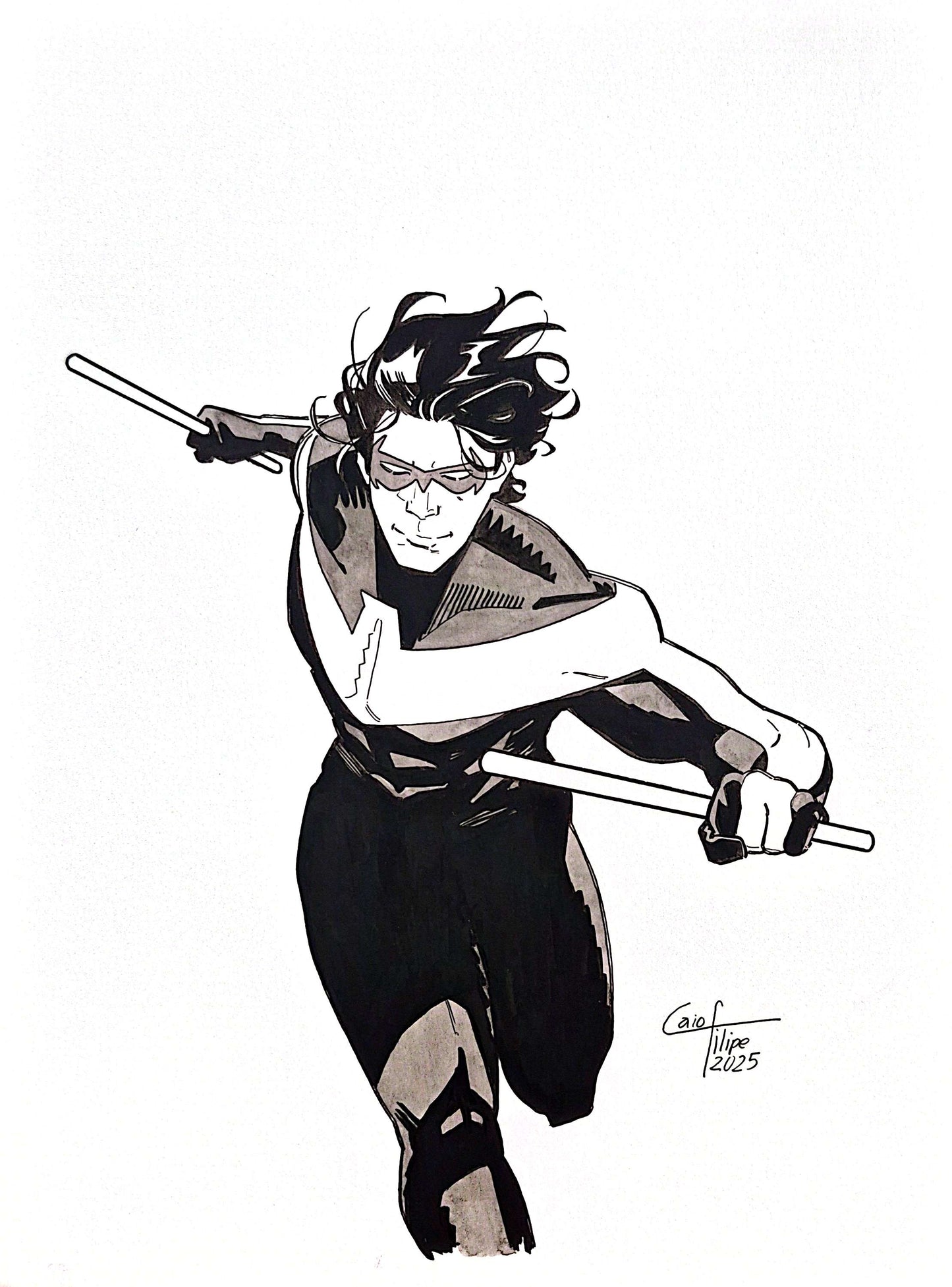 Nightwing - Illustration by Caio Filipe