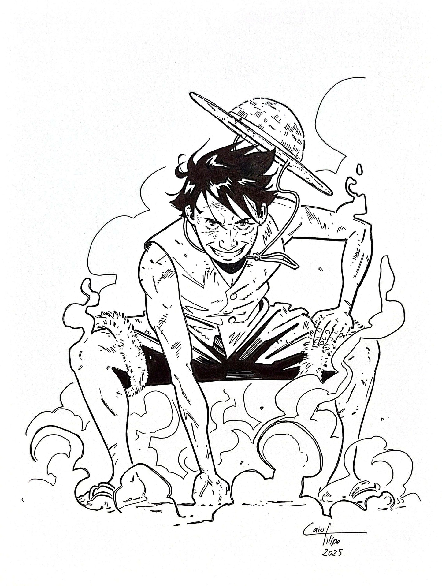 Luffy - Illustration by Caio Filipe