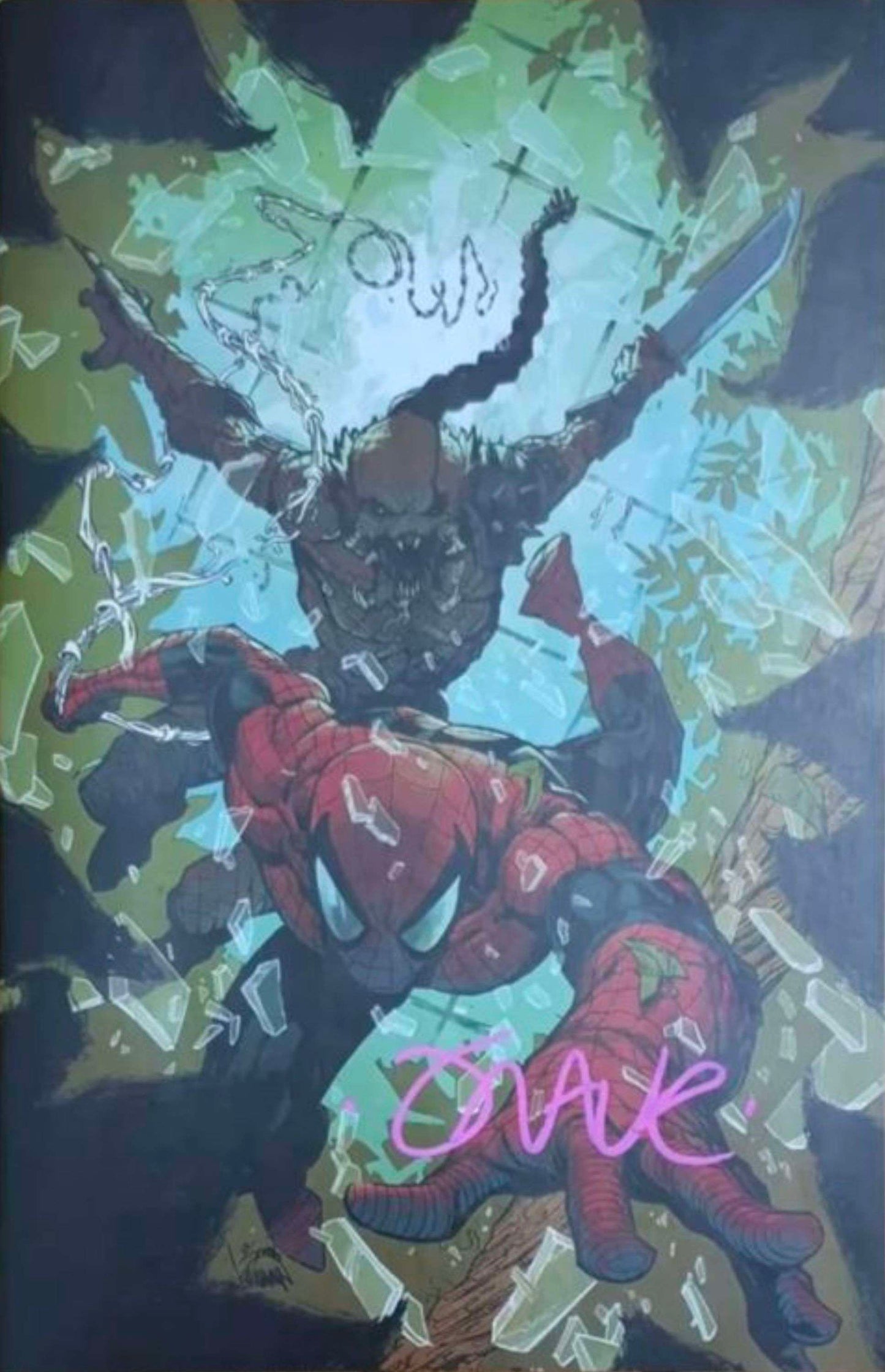 Predator vs. Spider-Man #2 1:100 Ryan Stegman Virgin Variant - signed by Frank Martin