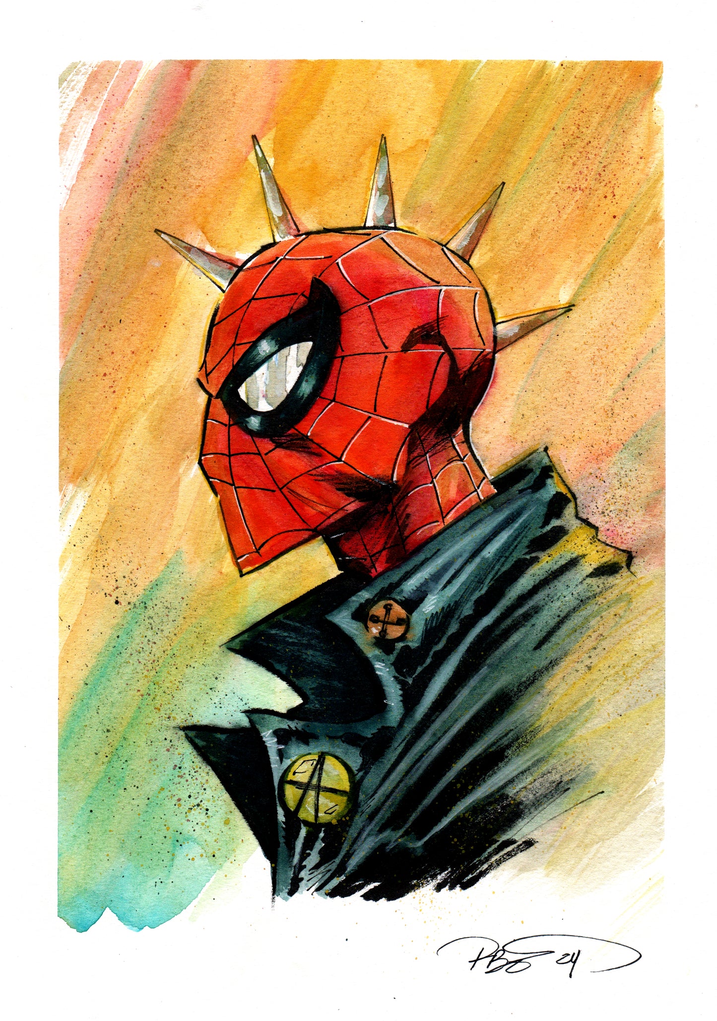 Spider-Punk - Illustration by Rodrigo Catraca