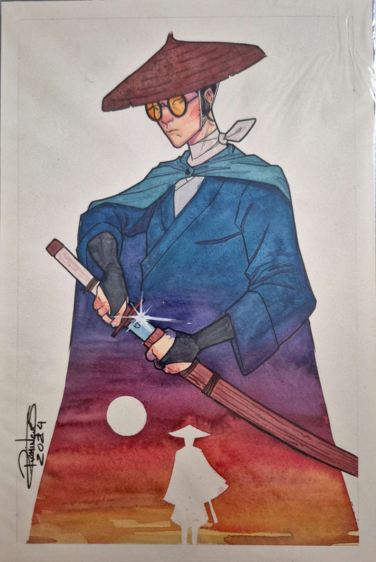 Mizu (Blue Jay Samurai) - Illustration by Rafa Domingues