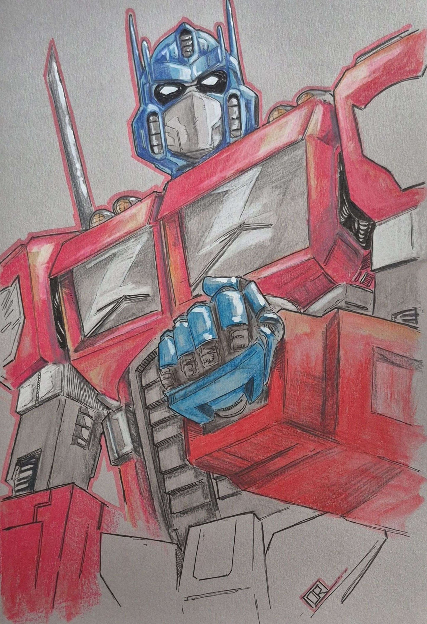 Optimus Prime - Illustration by Osvaldo Ruiz