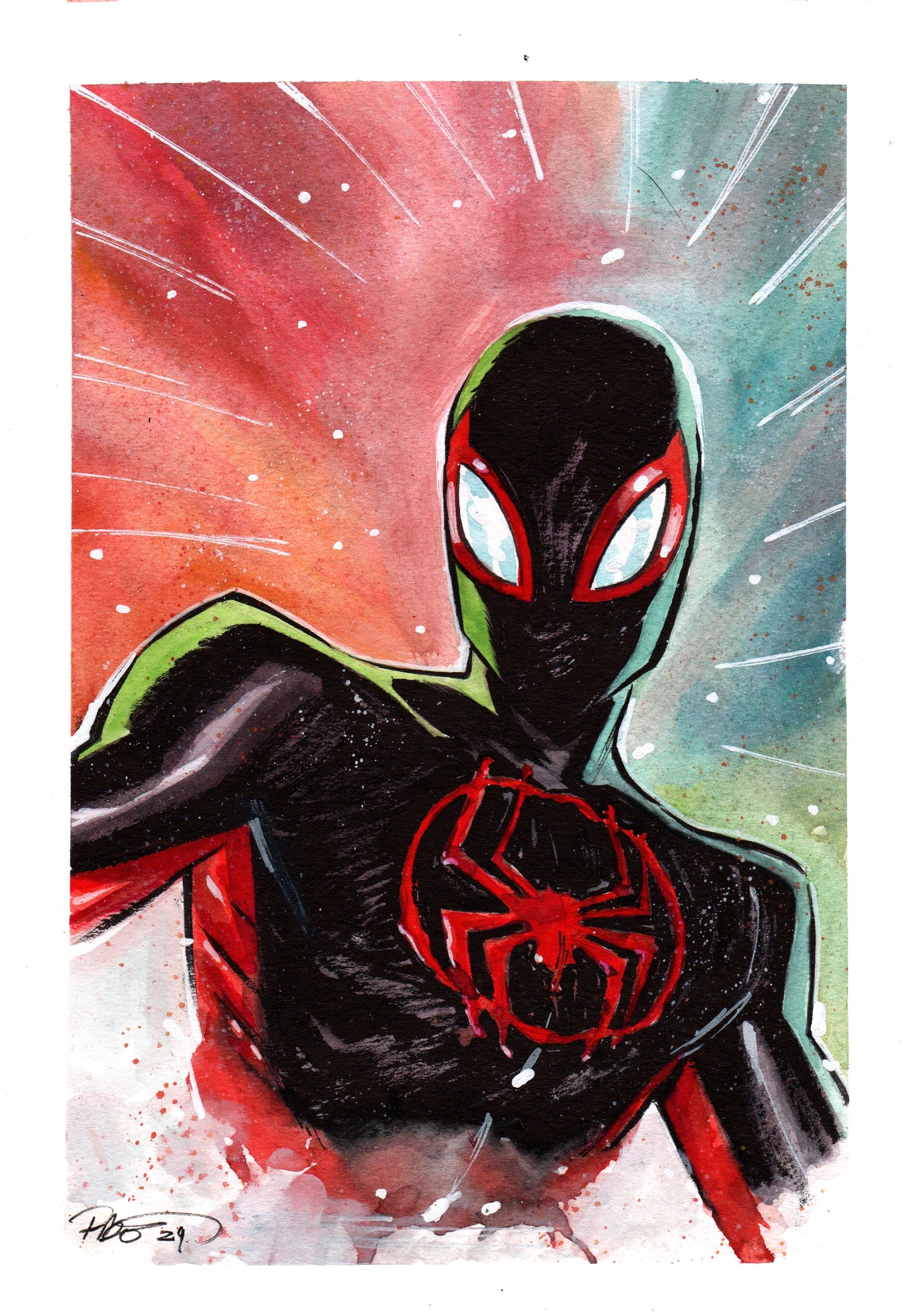Miles Morales - llustration by Rodrigo Catraca