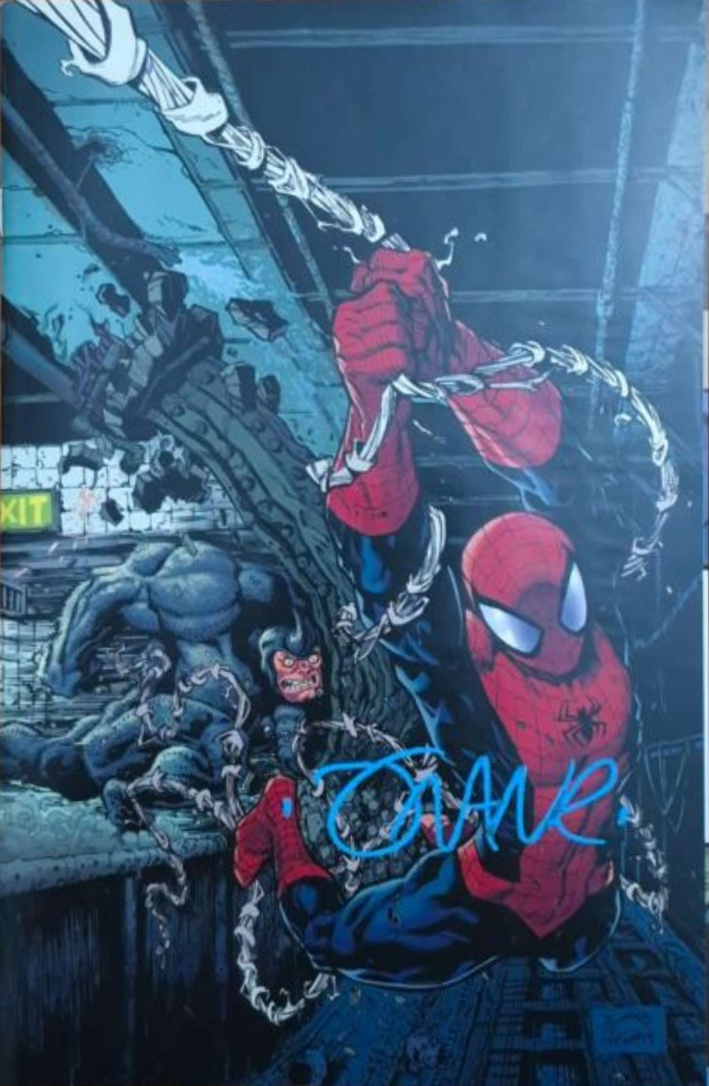 The Amazing Spider-Man #1 2nd Printing 1:25 Ryan Stegman Virgin Variant - signed by Frank Martin