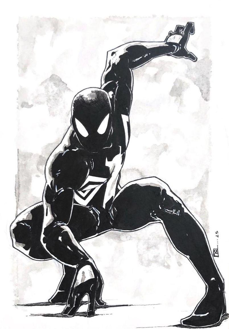 Spider-Man Black Suit - Illustration by Osvaldo Ruiz