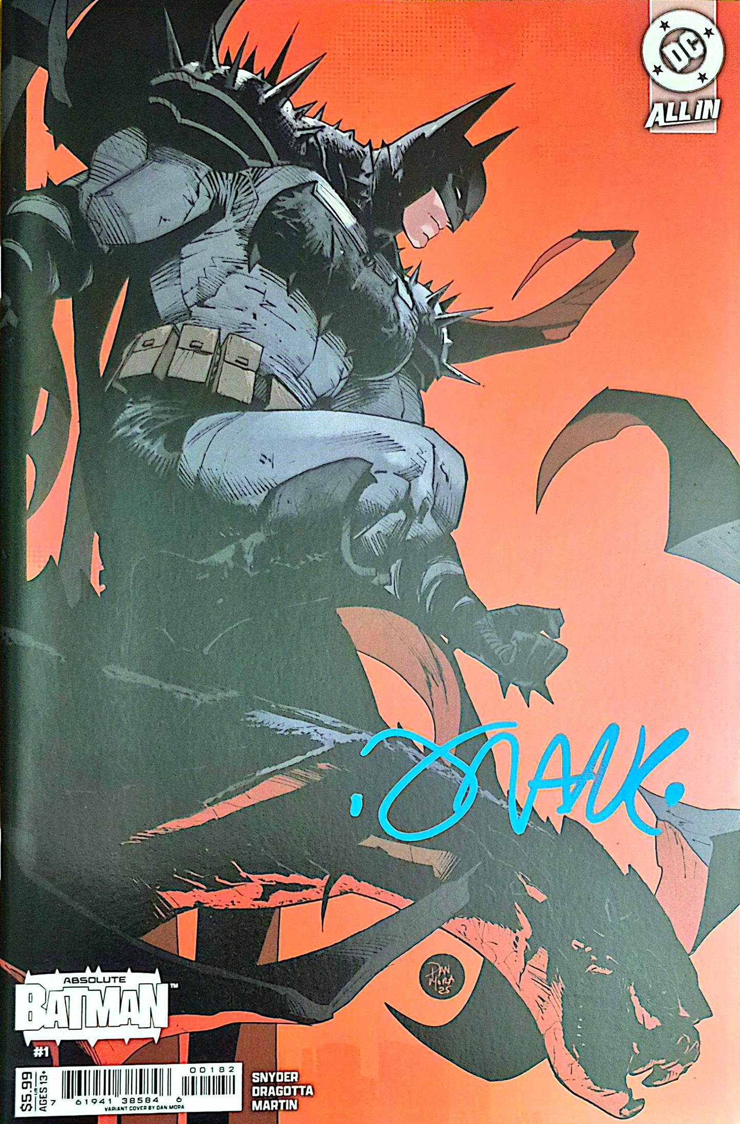 Absolute Batman #1 8th print Dan Mora Variant - Signed by Frank Martin